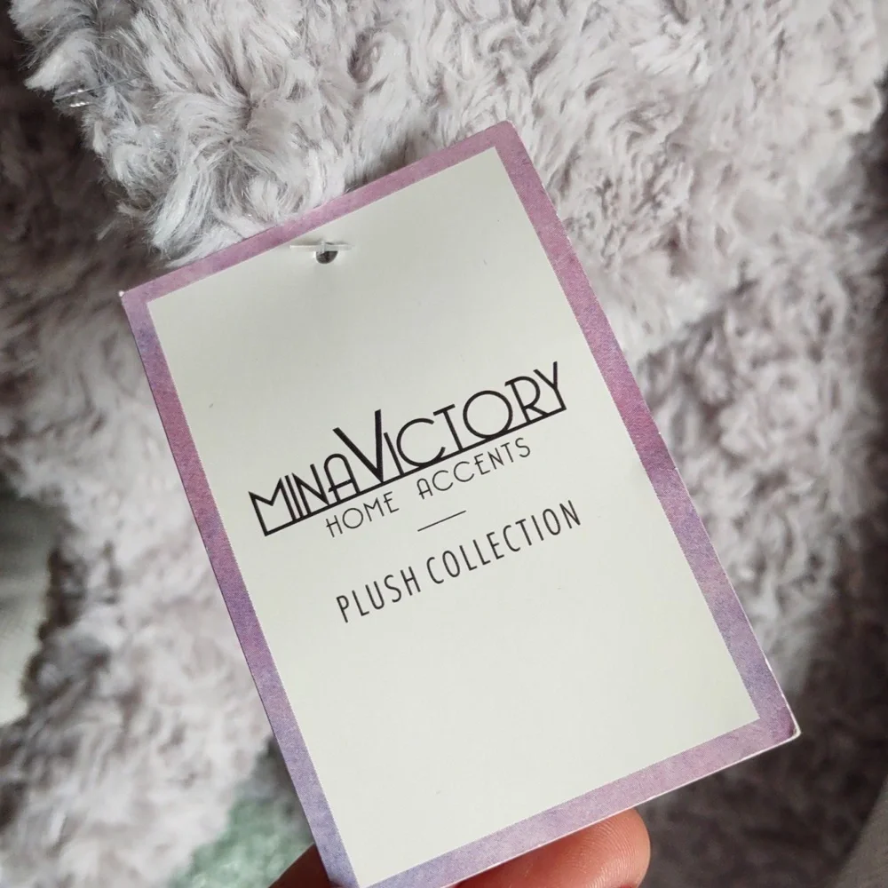 Mina Victory Plush Grey Elephant 22x26